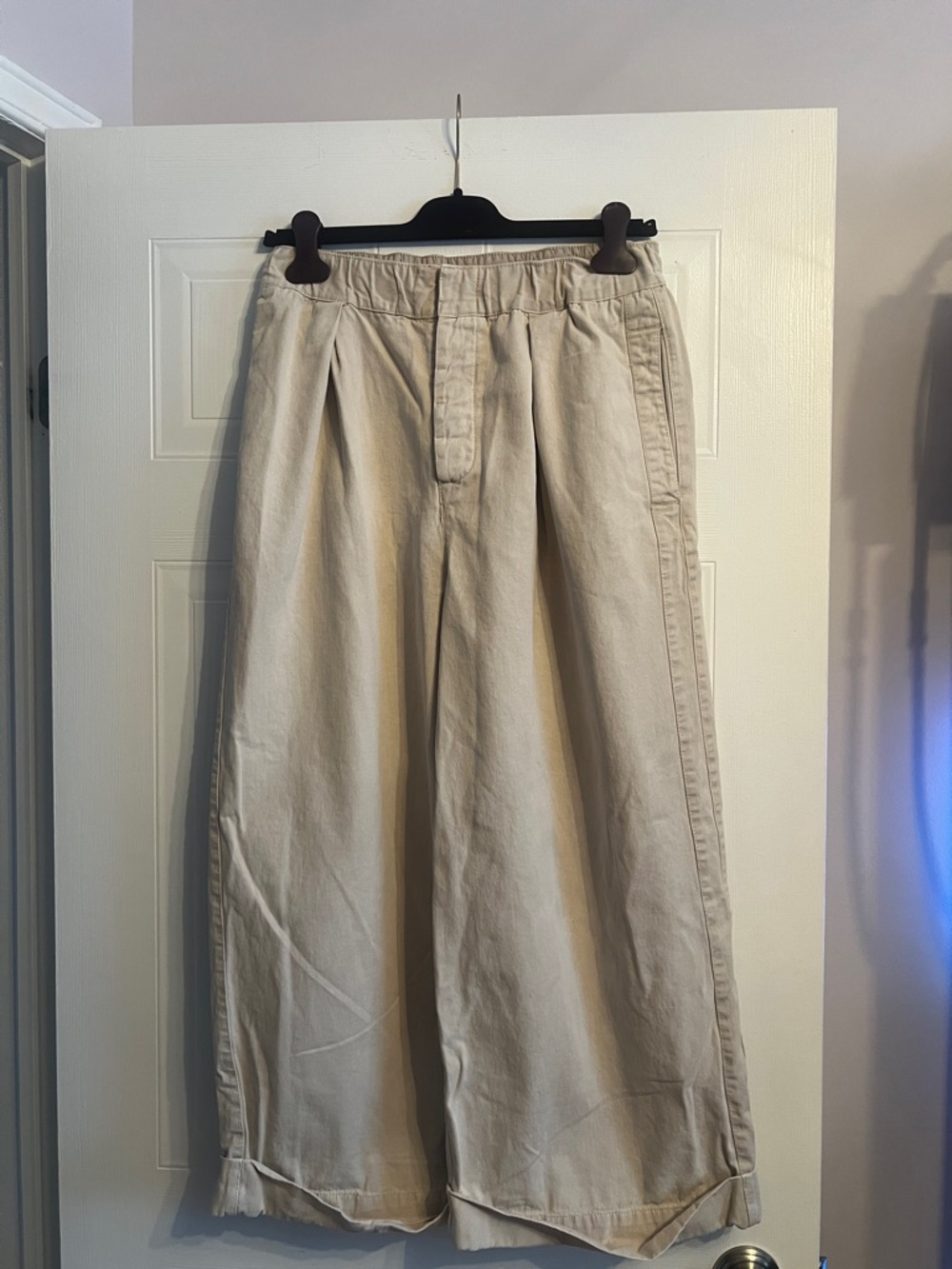 Free People After Love Cuff Pant in Sandshell Beige Small - Picture 5 of 8